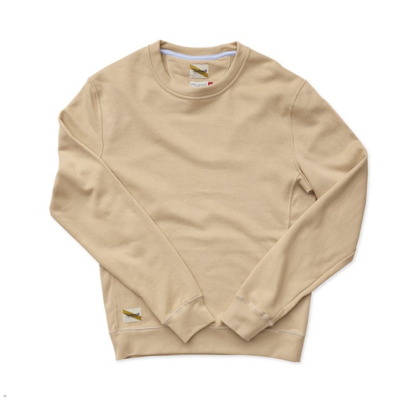 Tracksmith Trackhouse Midweight Crew Latte USA | QCT-956480