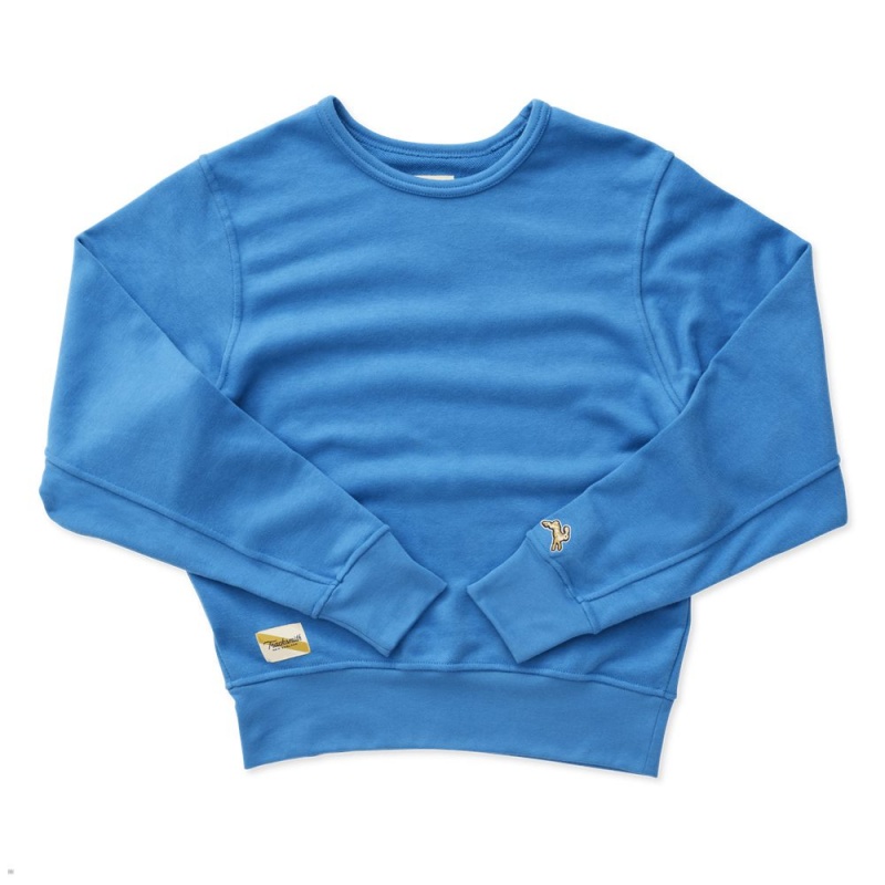 Tracksmith Trackhouse Midweight Crew Ocean USA | XMV-170586