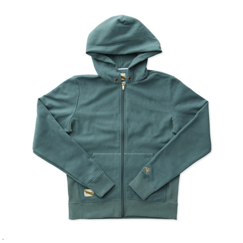 Tracksmith Trackhouse Zip Sea Pine USA | XGO-827340