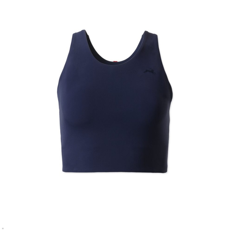 Tracksmith Turnover Crop Navy USA | DUO-872014