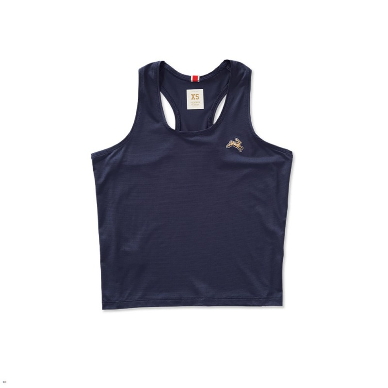 Tracksmith Twilight Crop Navy USA | VLR-496185