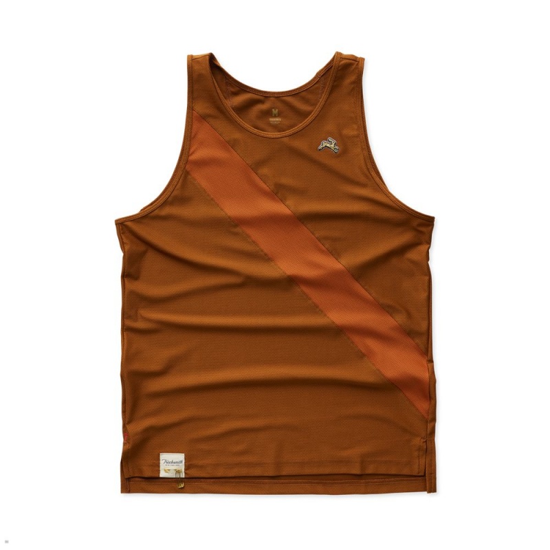 Tracksmith Van Cortlandt Caramel/Brick Red USA | YHC-852064