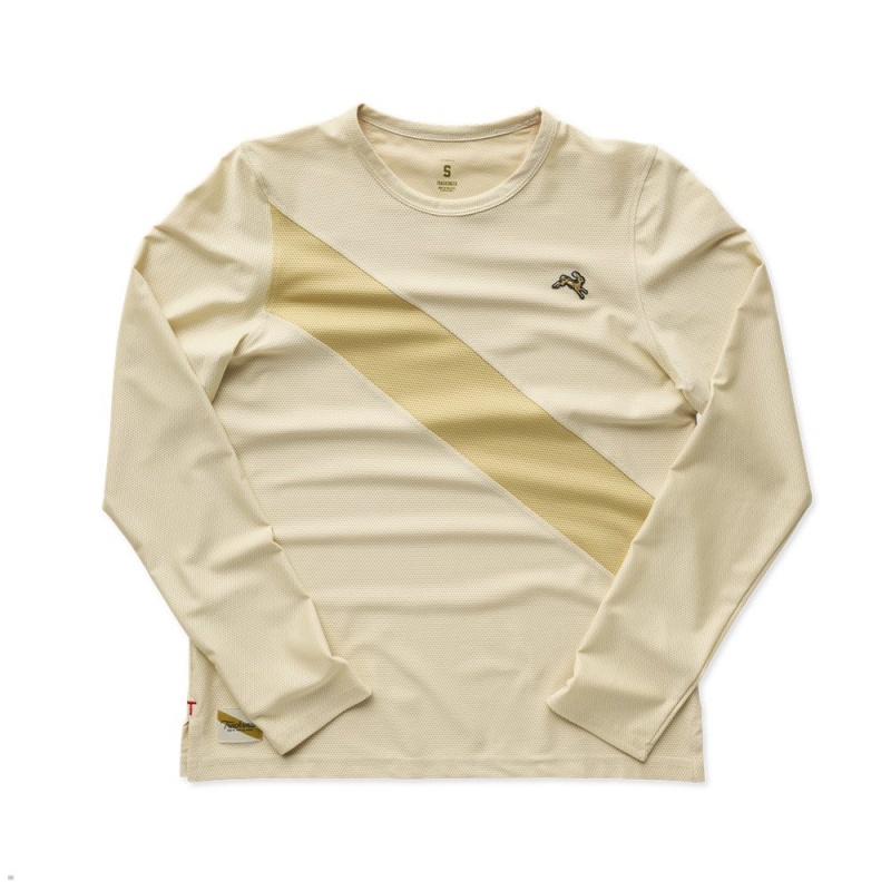 Tracksmith Van Cortlandt Long Sleeve Putty/Khaki USA | DXE-463528