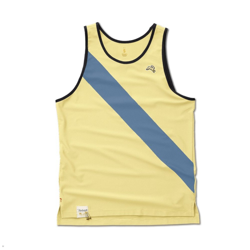 Tracksmith Van Cortlandt Pale Yellow/Slate/Black USA | YVL-347052