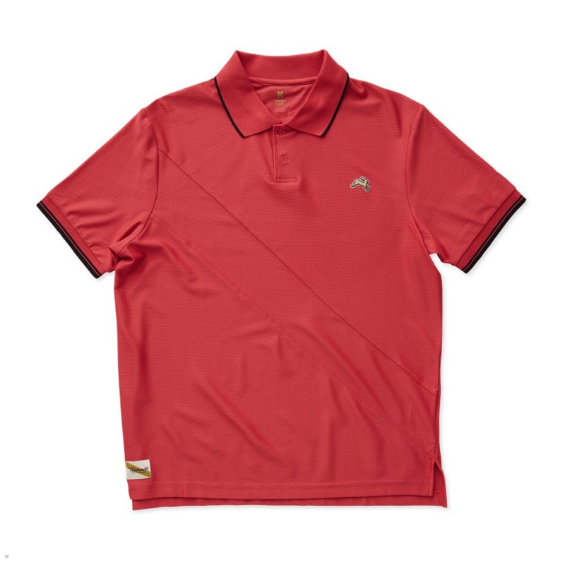 Tracksmith Van Cortlandt Polo Dark Rose/Black USA | XVZ-761083